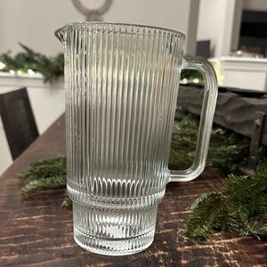 Elegant Clear Glass Pitcher